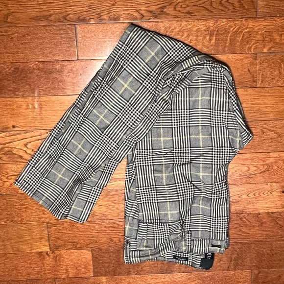 Skinny Fit Twill Pants - Dark gray/plaid - Men - Picture 5 of 5